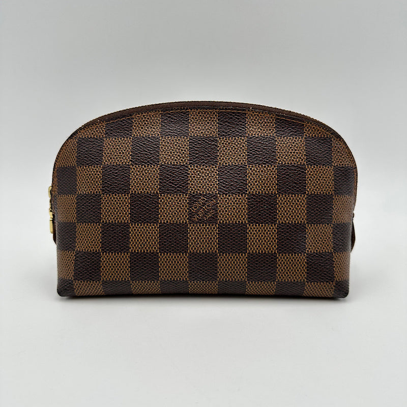 Pochette cosmétique PM damier ébène
