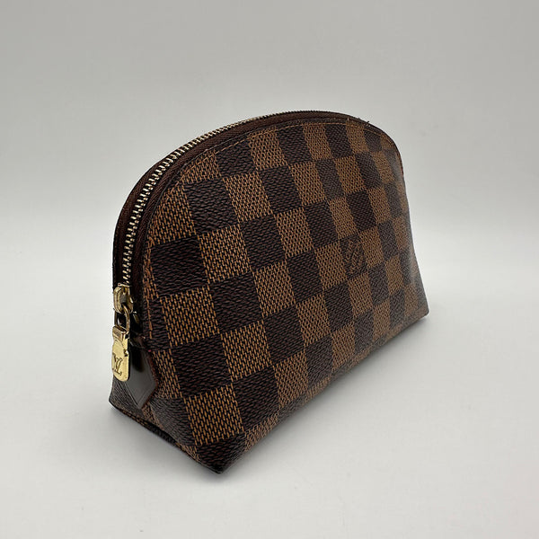 Pochette cosmétique PM damier ébène