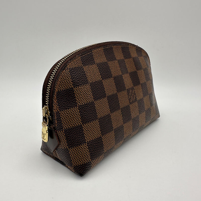 Pochette cosmétique PM damier ébène
