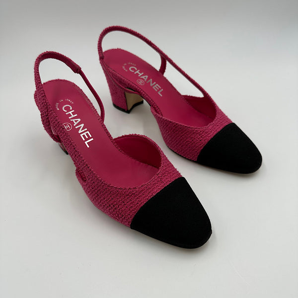 Slingback tweed rose T.36